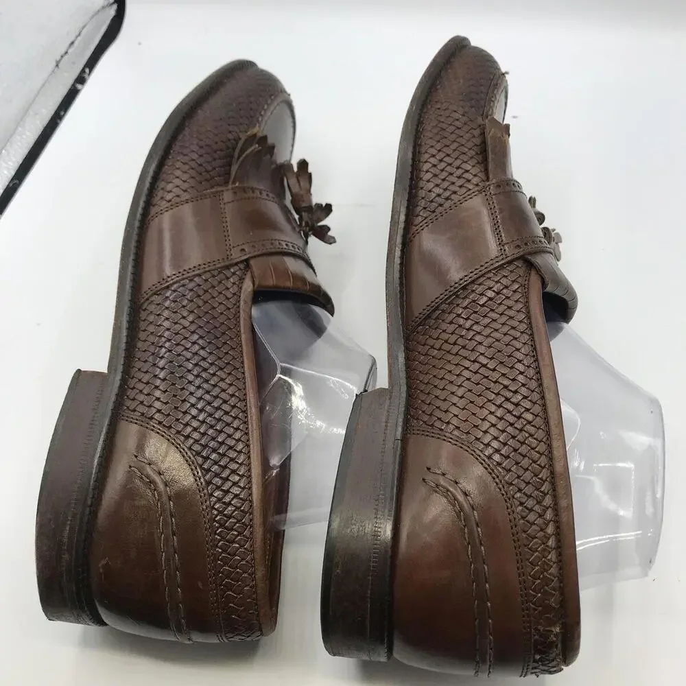 Bostonian Florentine Italy Italian Leather Weave 10 M Casual Loafer Shoes 27792 - Picture 7 of 10